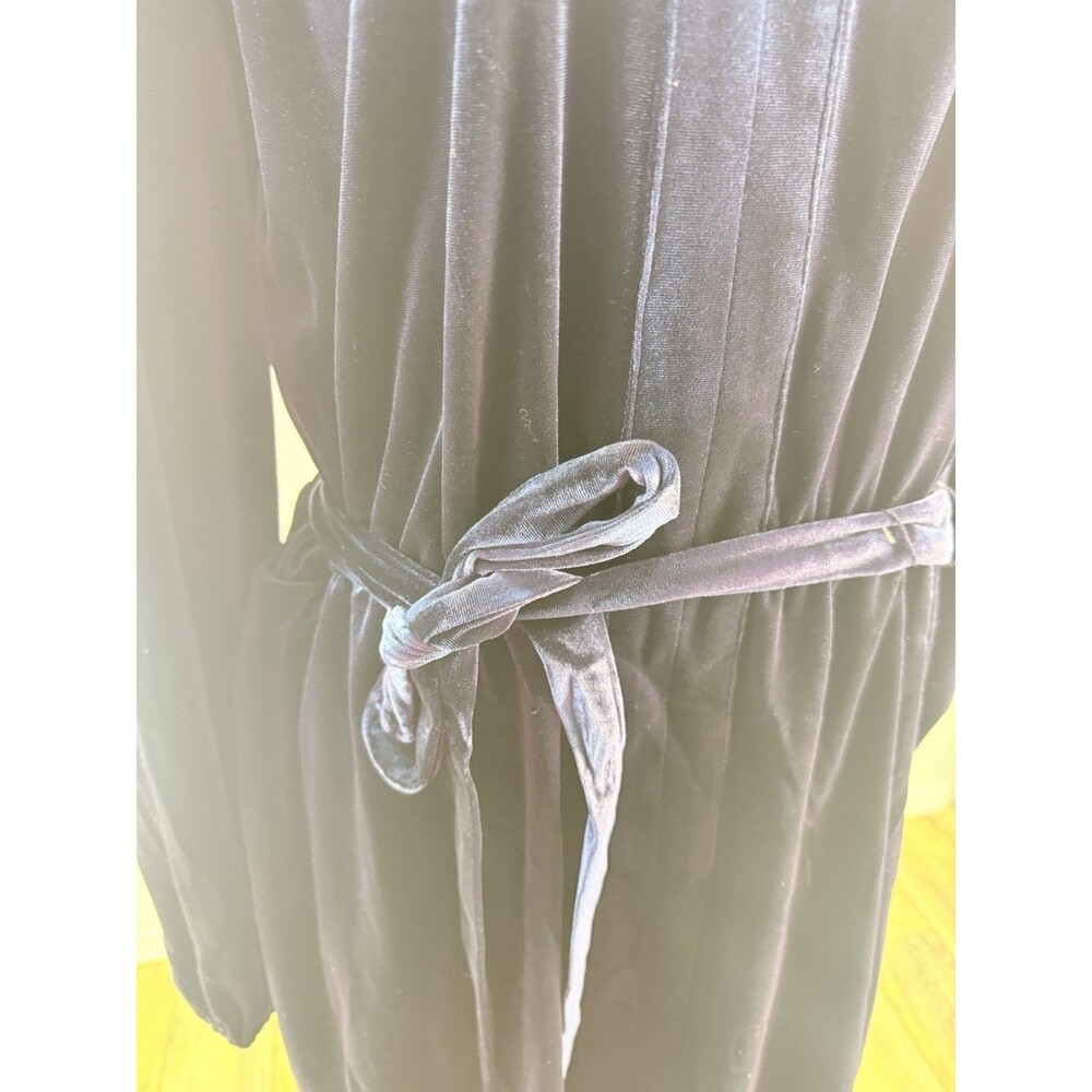 NEW Draper James Wrap Women Dress Plus 2XL Long Sleeve W/Pocket Blue Velvet - Picture 14 of 16